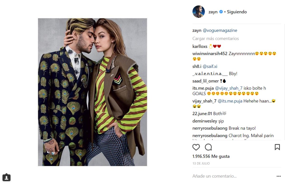 2 años de relación de Zayn Malik y Gigi Hadid en 10 fotos 2 años de relación de Zayn Malik y Gigi Hadid en 10 fotos