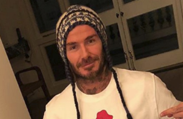 El jersey de Beckham en esta foto desata pasiones El jersey de Beckham en esta foto desata pasiones