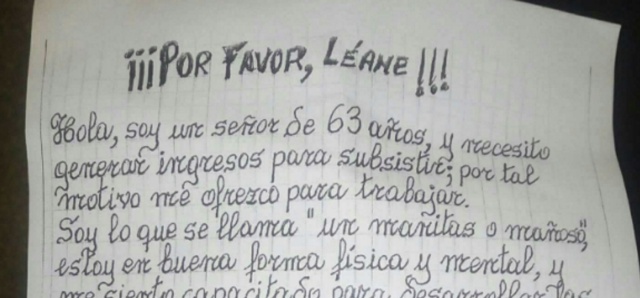 Esta carta de un hombre de 63 años conmueve en las redes Esta carta de un hombre de 63 años conmueve en las redes