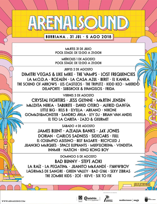 Bad Bunny, Jax Jones, Azaelia Banks o Alfred de ‘OT’, el cartelazo del ‘Arenal Sound 2018’ Bad Bunny, Jax Jones, Azaelia Banks o Alfred de ‘OT’, el cartelazo del ‘Arenal Sound 2018’