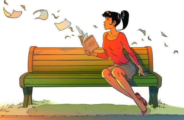 Un libro olvidado sobre un banco Un libro olvidado sobre un banco
