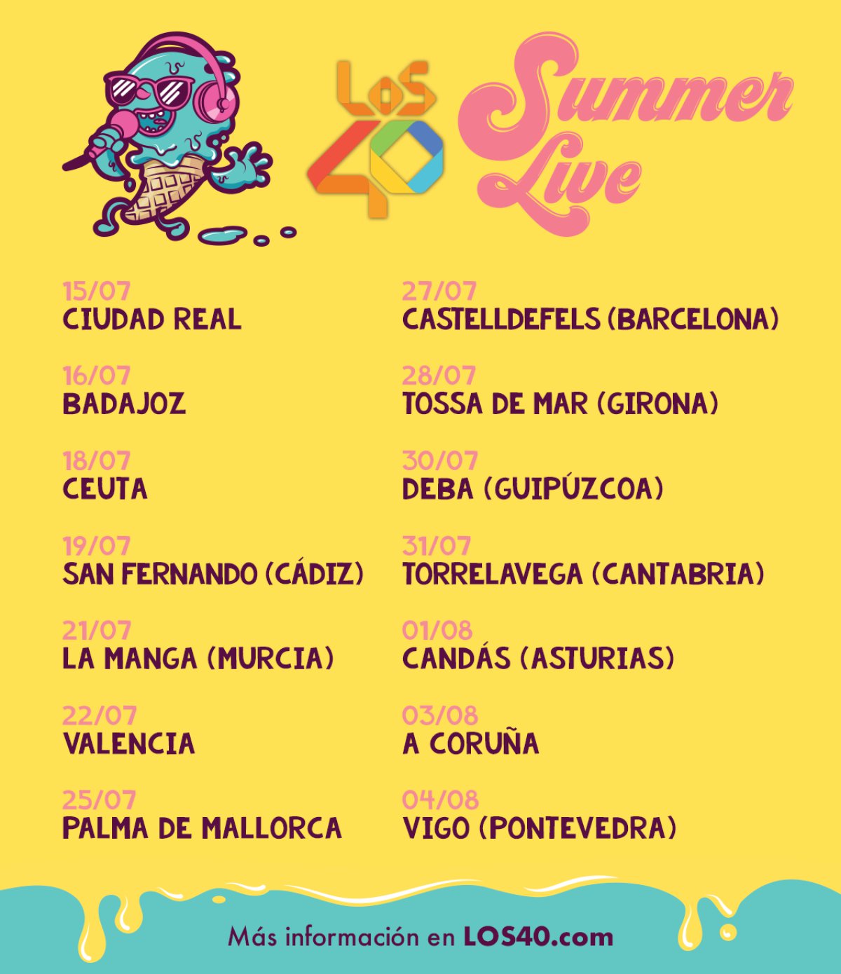 Apunta bien todas las fechas de LOS40 Summer Live 2019 Apunta bien todas las fechas de LOS40 Summer Live 2019