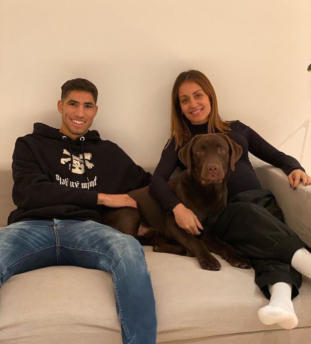 Achraf Hakimi e Hiba Abouk Achraf Hakimi e Hiba Abouk