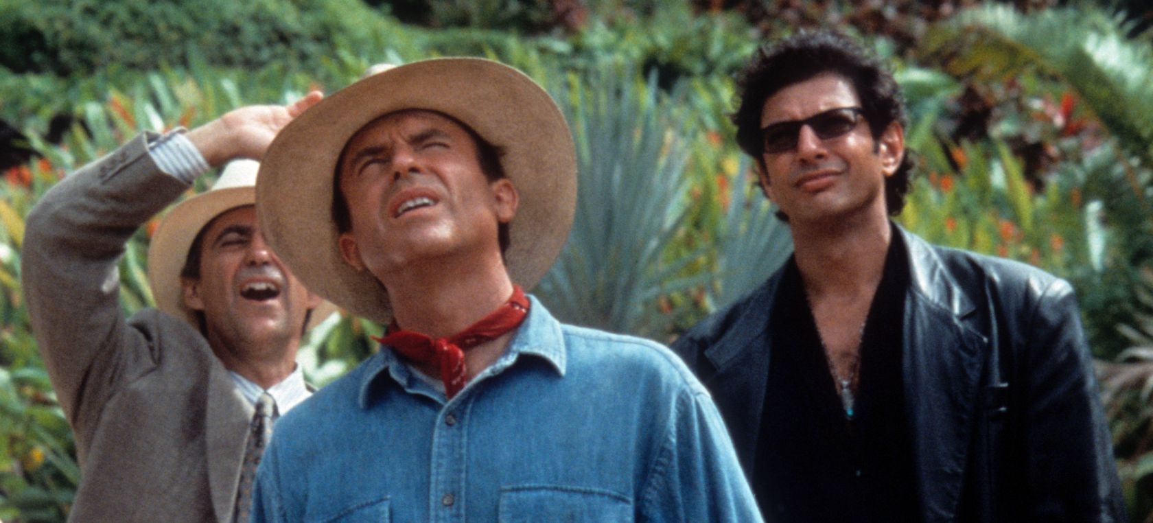 Jeff Goldblum y Sam Neill cantando Jeff Goldblum y Sam Neill cantando