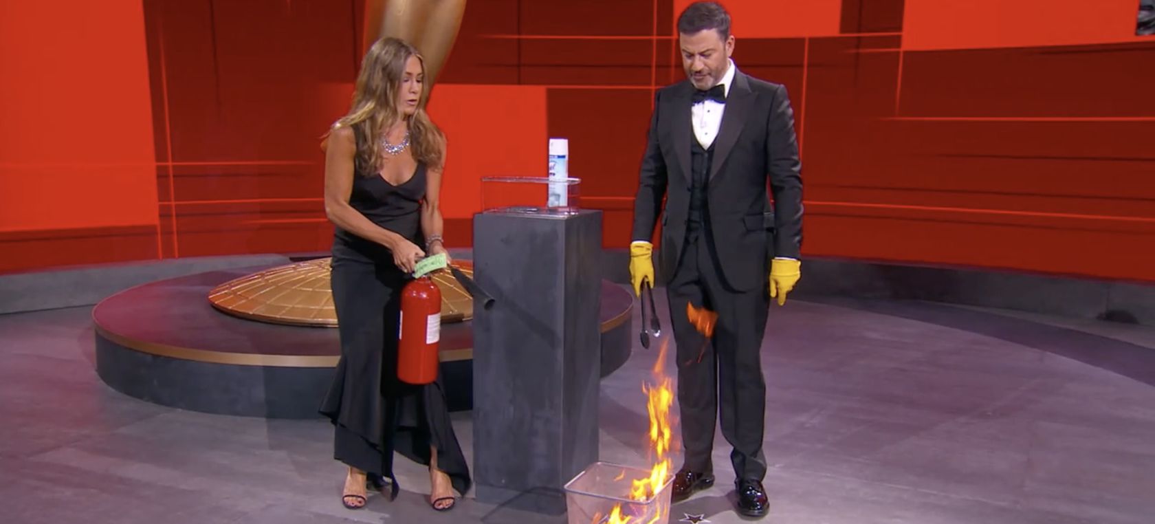 Jennifer Aniston y Jimmy Kimmel Jennifer Aniston y Jimmy Kimmel