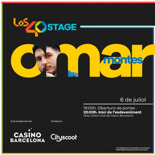 ELS40 Stage amb Omar Montes: Descarrega aquí les teves invitacions ELS40 Stage amb Omar Montes: Descarrega aquí les teves invitacions