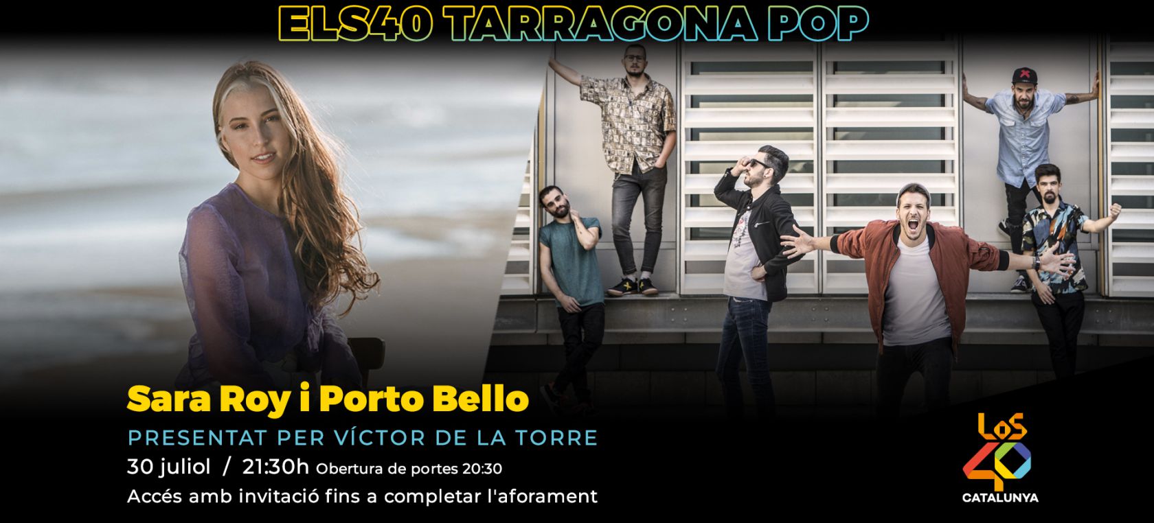 Descarrega aquí la teva invitació per ELS40 Tarragona Pop amb els Porto Bello i la Sara Roy Descarrega aquí la teva invitació per ELS40 Tarragona Pop amb els Porto Bello i la Sara Roy
