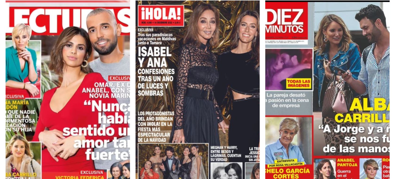 Estas son las portadas de las revistas del corazón de hoy, 7 de diciembre de 2022 Estas son las portadas de las revistas del corazón de hoy, 7 de diciembre de 2022