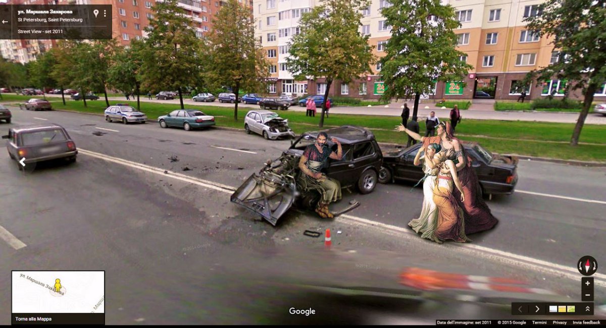 ¿Se puede ver a Napoléon por las calles de Street View? Sí, y también a Jesucristo