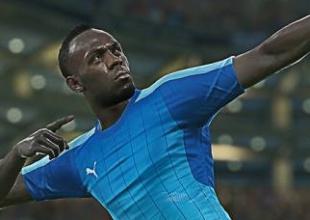 Pro Evolution Soccer predijo que Usain Bolt sería futbolista