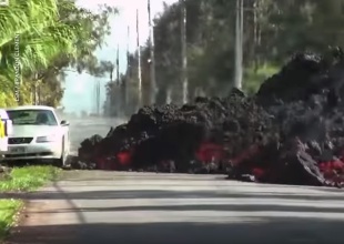 El vídeo que muestra lo que pasa cuando la lava toca a un coche
