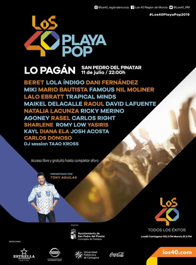 LOS40 Playa Pop traen a Beret, Lola Índigo, Dani Fernández y Miki a San Pedro del Pinatar