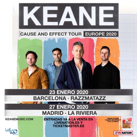Keane dará dos conciertos en Barcelona y Madrid
