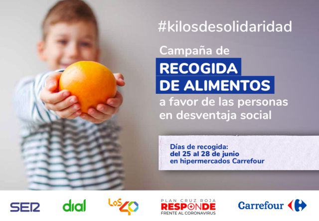 LOS40, Dial y Cadena SER lanzan #KilosDeSolidaridad, con Cruz Roja y Fundación Solidaridad Carrefour