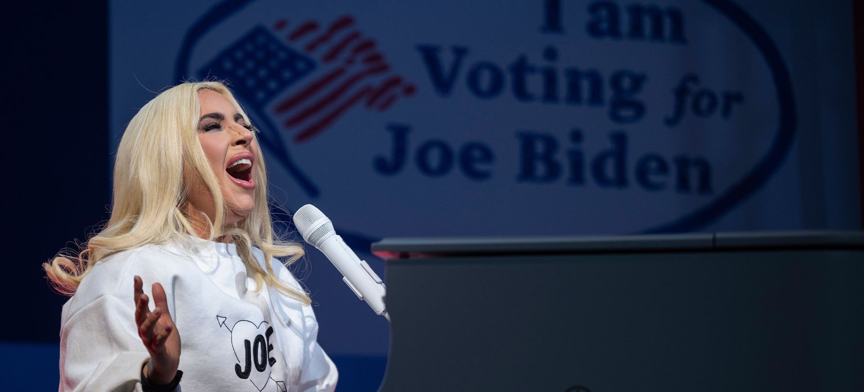 Lady Gaga en el cierre electoral de Joe Biden 2020