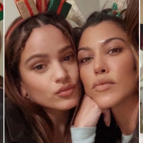 Rosalía, Kylie Jenner, Kourtney Kardashian y Addison Rae celebran juntas la llegada de la Navidad