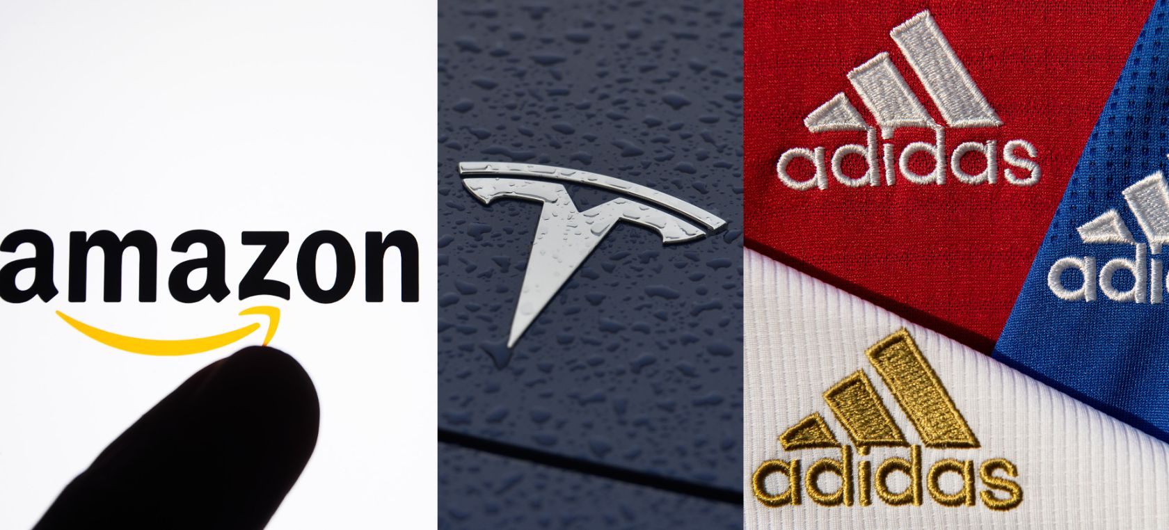 Este es el verdadero significado de los logos de Amazon, Adidas, Tesla y otras grandes marcas