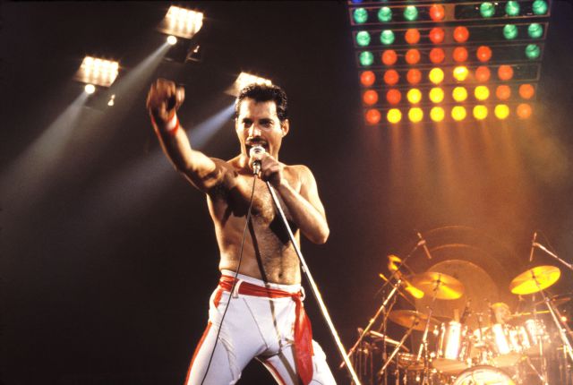 Freddie Mercury en un concierto en 1982.