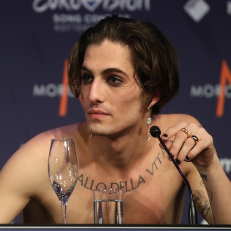 La imagen del pasado de Damiano David de Maneskin (Eurovisión) como un “cayetano”