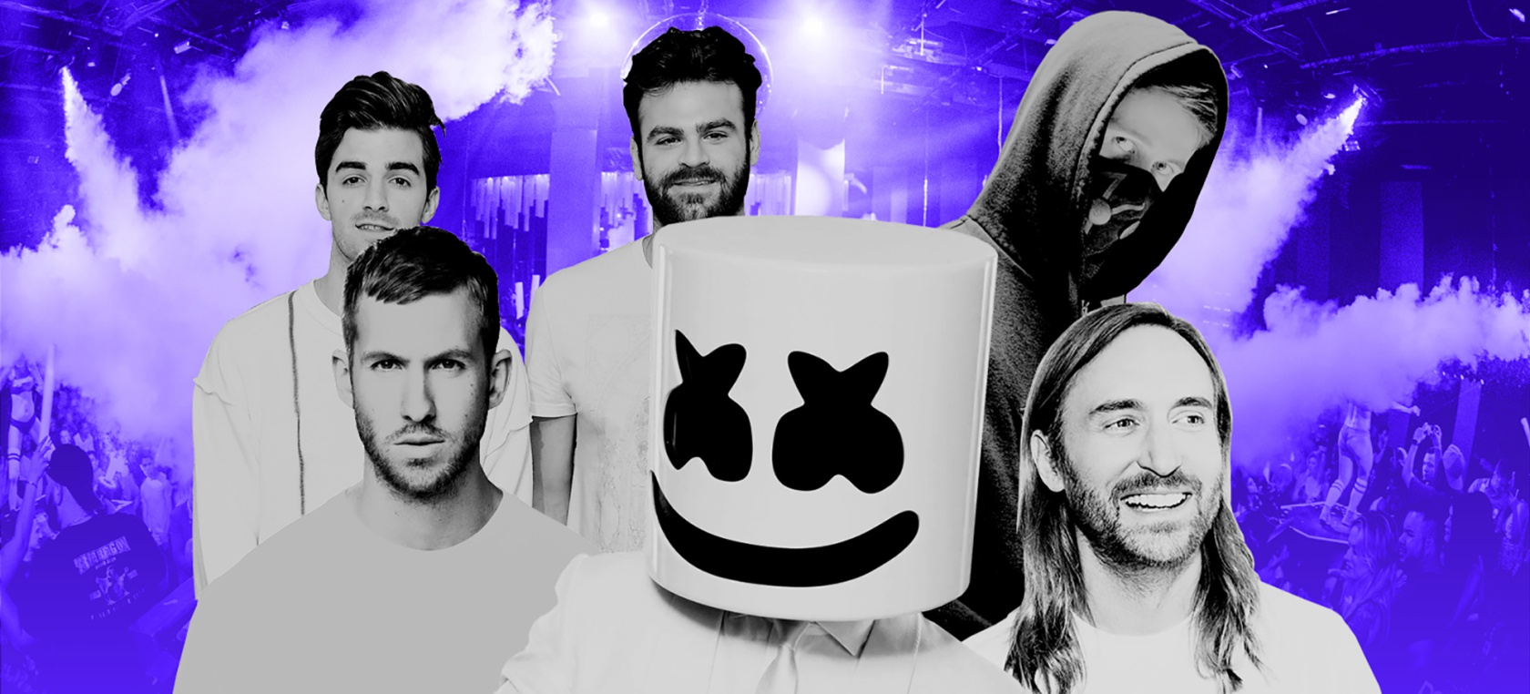Marshmello y David Guetta son los DJs más populares