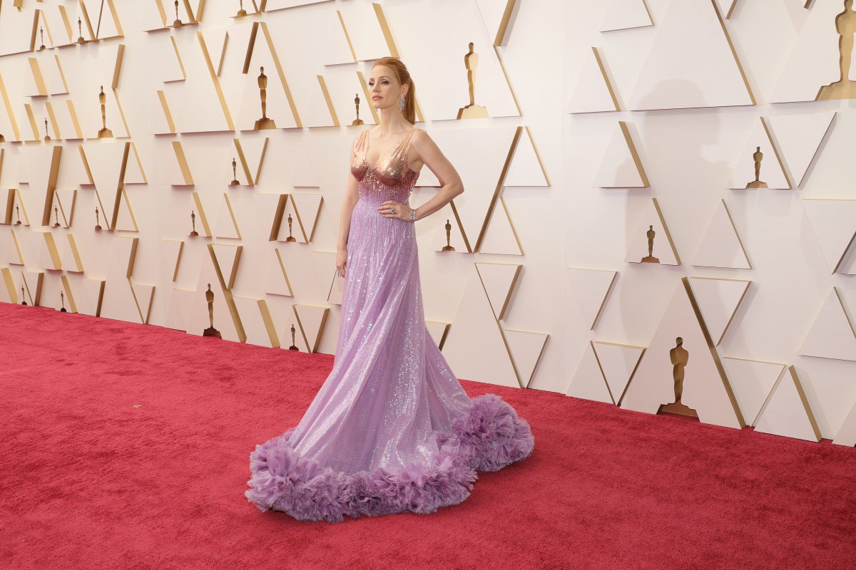 Jessica Chastain, en la alfombra roja de los Oscar 2022