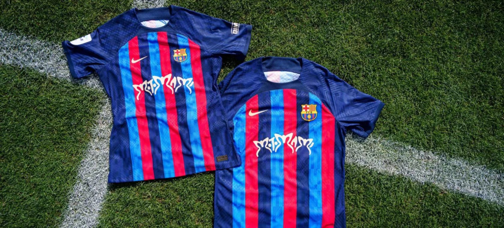 El FC Barcelona lanza una camiseta exclusiva (y carísima) con el logo de 'Motomami' de Rosalía