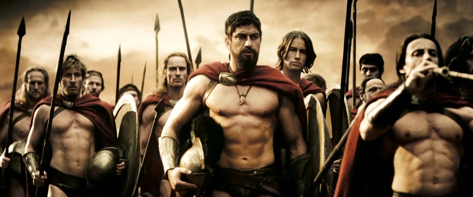 Los falsos abdominales de los espartanos en la película "300 ...